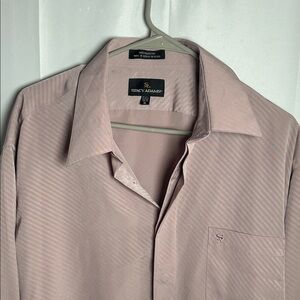 Stacy Adams Light Mauve Diagonal-Stripe Dress Shirt